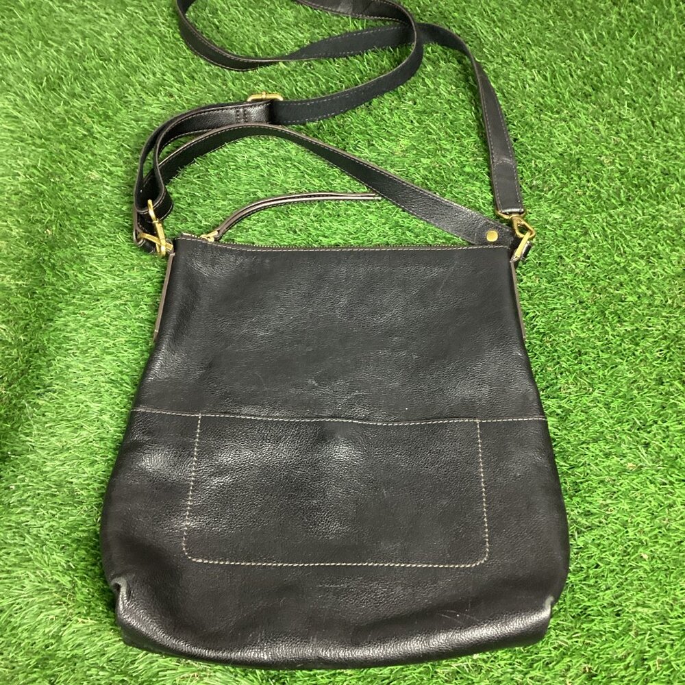 Fossil Black Leather Crossbody Bag Vintage